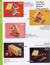 Hilos bordar coats cadena tipo Anchor y Perle
